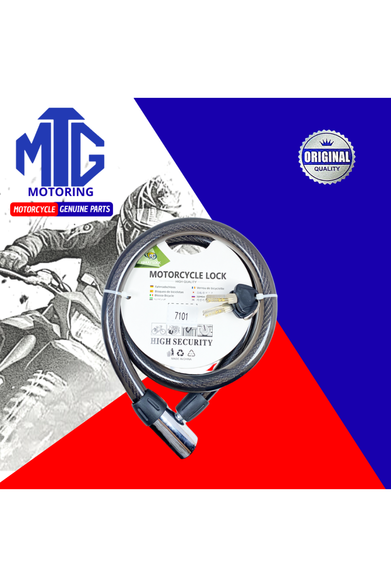 CANDADO SEGURIDAD CASCO C/LLAVE 15x100 185MM METAL (MTG)