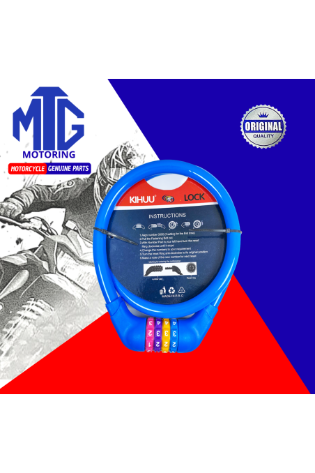 CANDADO SEGURIDAD CASCO C/CLAVE 15x300 KIHUU (MTG)