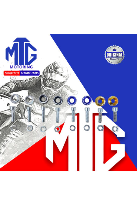 PERNO PLACA ALUMINIO AMARILLO/NEGRO/GRIS/ROJO/AZUL (MTG)