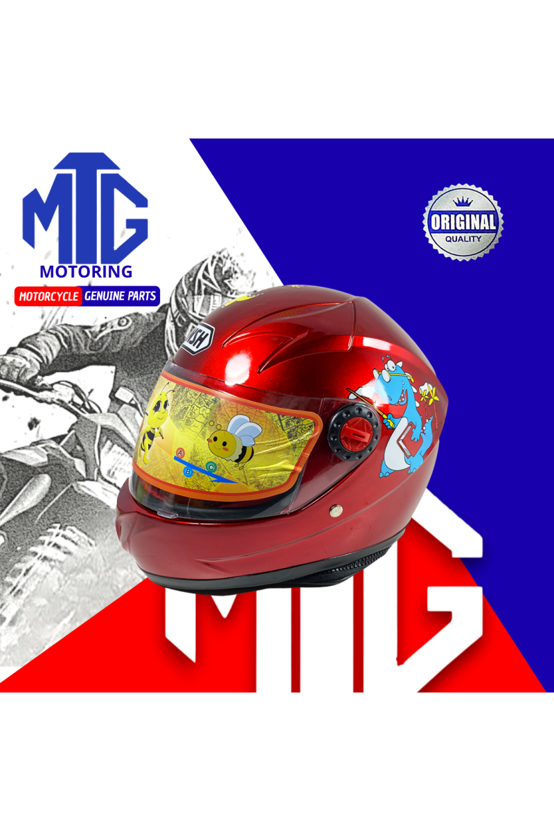 CASCO CERRADO NIÑO M003 ROJO 3 (MTG)
