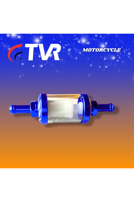 FILTRO GASOLINA ALUMINIO UNIVERSAL AZUL (TVR) (3286-111)