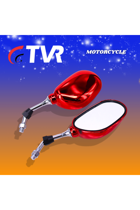 ESPEJO MINI T/OVALADO ROJO 10MM PAR (TVR) (3432-146)
