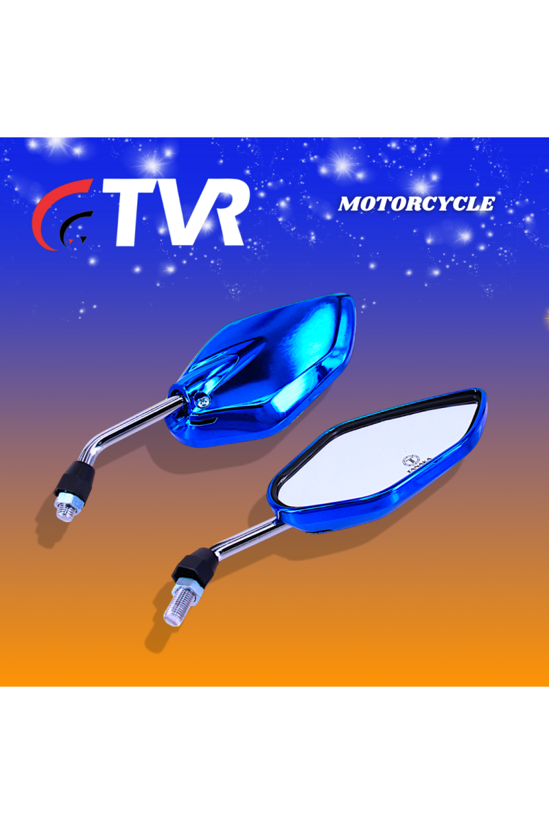 ESPEJO MINI T/DIAMANTE AZUL 10MM PAR (TVR) (3432-119)