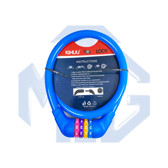 CANDADO SEGURIDAD CASCO C/CLAVE 15x300 KIHUU (MTG)