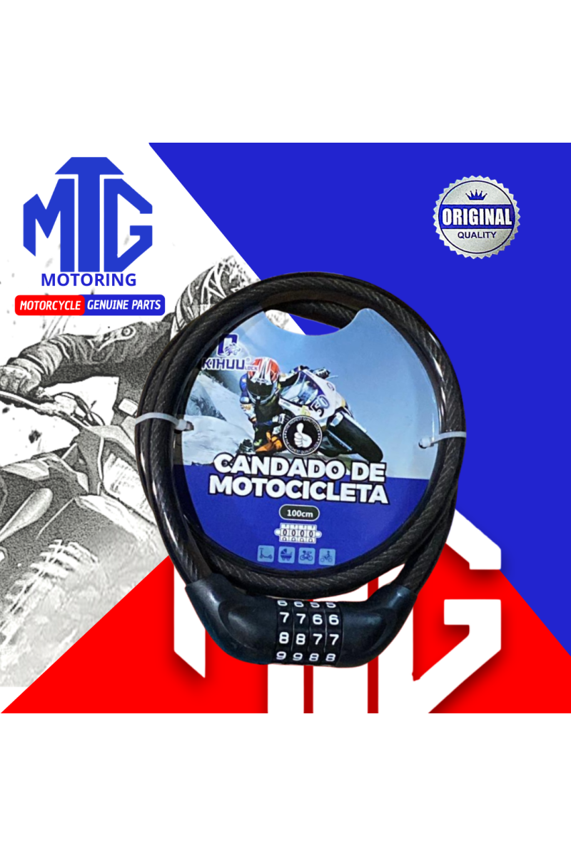 CANDADO SEGURIDAD CASCO C/CLAVE 1.2MT (MTG)