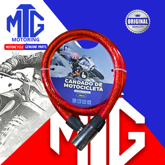 CANDADO SEGURIDAD CASCO C/CLAVE 1.2MT (MTG)