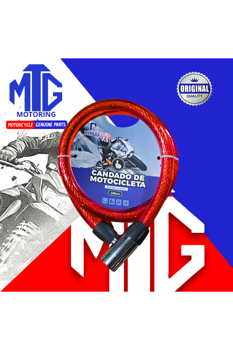 CANDADO SEGURIDAD CASCO C/CLAVE 1.2MT (MTG)