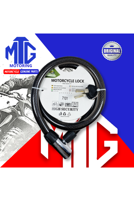 CANDADO SEGURIDAD CASCO C/LLAVE 15x100 185MM METAL (MTG)