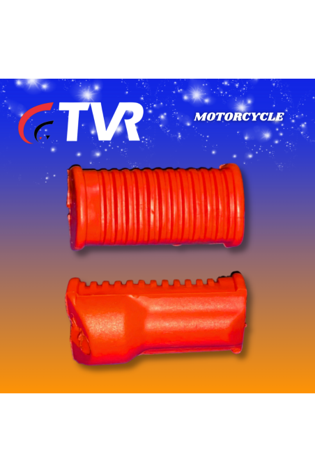 CAUCHO ESTRIBO DELANT. AX100 ROJO PAR (TVR) (3393-123)