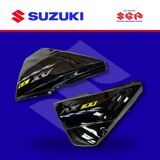 TAPA/COBERTOR LATERAL AX100 2015 NEGRO PAR (SUZ)