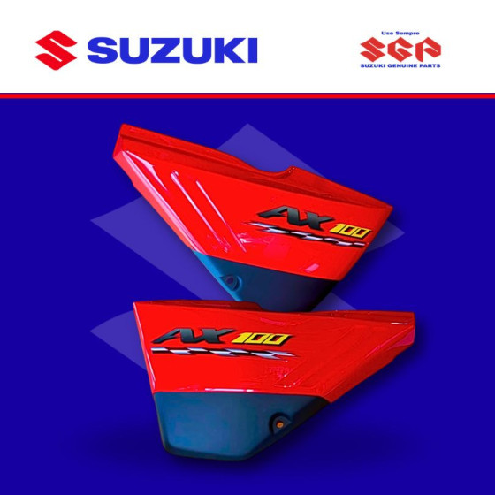 TAPA/COBERTOR LATERAL AX100 2015 ROJO PAR (SUZ)
