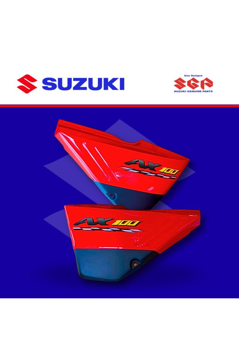 TAPA/COBERTOR LATERAL AX100 2015 ROJO PAR (SUZ)
