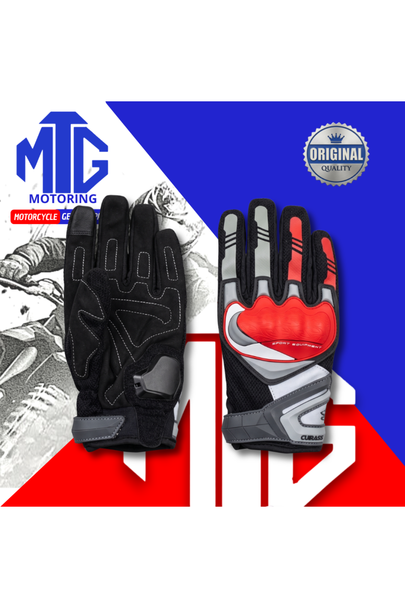 GUANTES CUIRASSIER UX-100 ROJO/VERDE/AZUL/NEGRO (MTG)