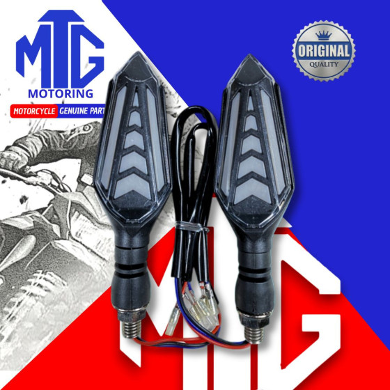 DIRECCIONAL LED ZD-51 NEGRO C/LUZ ROJO (MTG)