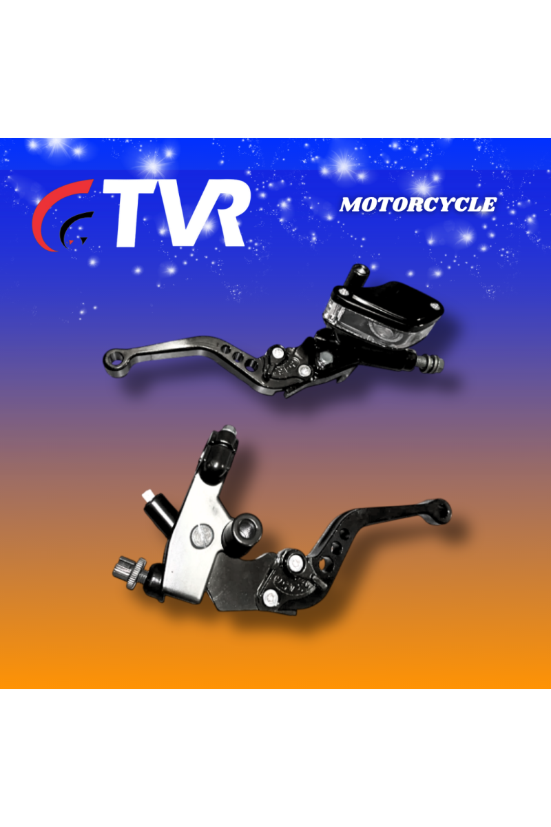 BOMBA FRENO/MANILLA EMBRAGUE ENDURO/GY200 ALUMINIO NEGRO PAR (TVR) (3052-194)