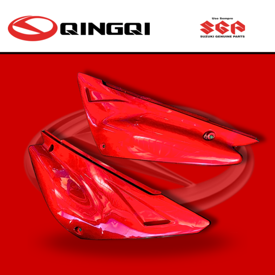 TAPA/COBERTOR LATERAL QINGQI200 ROJO PAR (SUZ)