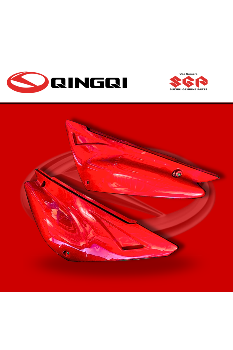 TAPA/COBERTOR LATERAL QINGQI200 ROJO PAR (SUZ)