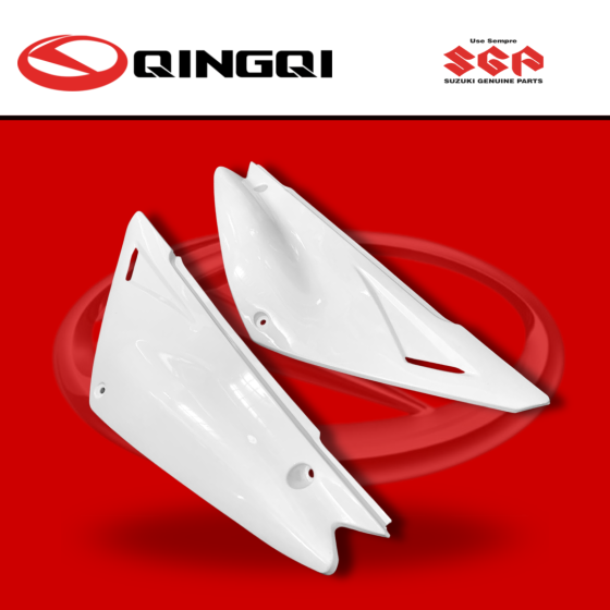TAPA/COBERTOR LATERAL QINGQI200 BLANCO PAR (SUZ)