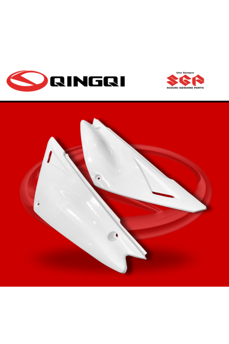 TAPA/COBERTOR LATERAL QINGQI200 BLANCO PAR (SUZ)
