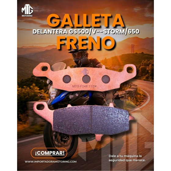 GALLETA FRENO DELANT. IZQ. F-048 GS500/V--STORM/650 PAR (MTG)