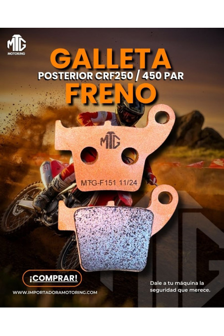 GALLETA FRENO POST. F-151 CRF250 / 450 PAR (MTG)