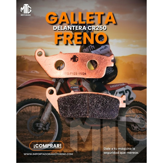 GALLETA FRENO DELANT. F-123 CR250 PAR (MTG)