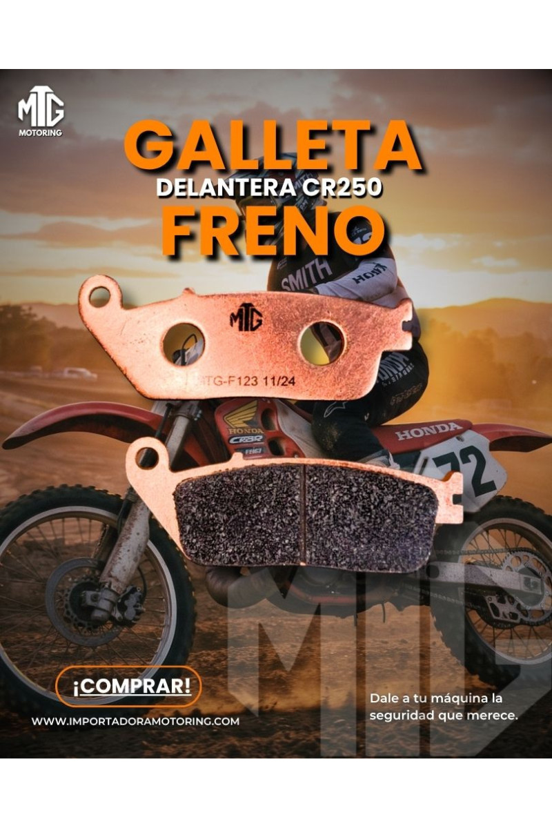 GALLETA FRENO DELANT. F-123 CR250 PAR (MTG)