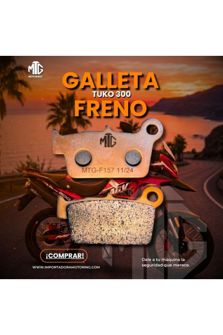 GALLETA FRENO F-157 RALLY300 / TUKO300 / YZ250(2009) / YZ125 (2015-2016) / TORNADO XRE-300 / KAWASAKI PAR (MTG)