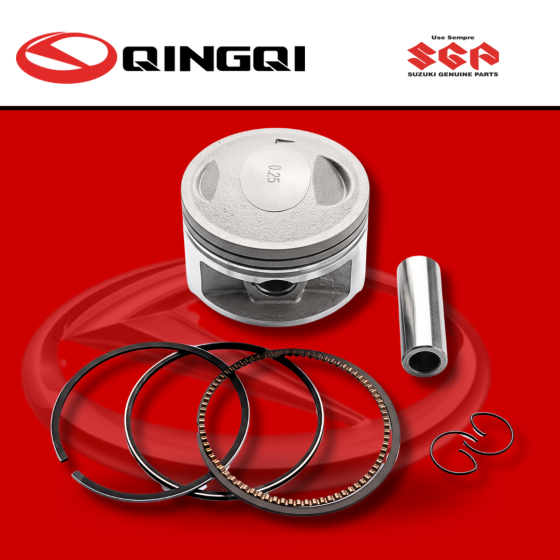 KIT PISTON QINGQI200 (0.25) (SUZ)