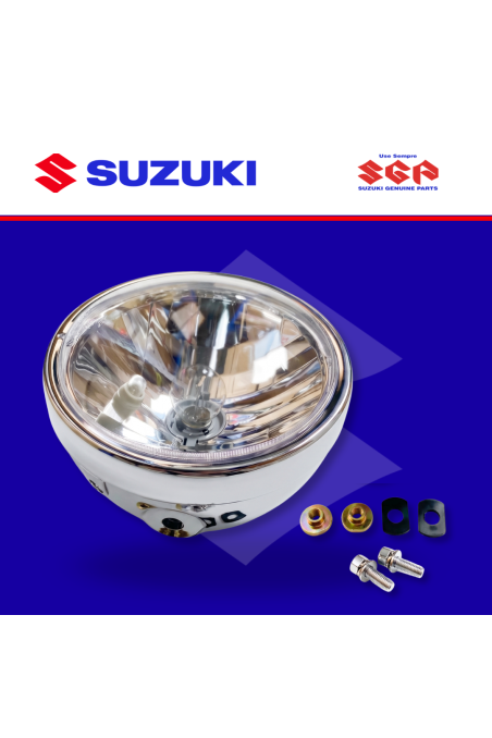FARO DELANT. GN125-F/AX4 NIQUELADO GRANDE (SUZ)