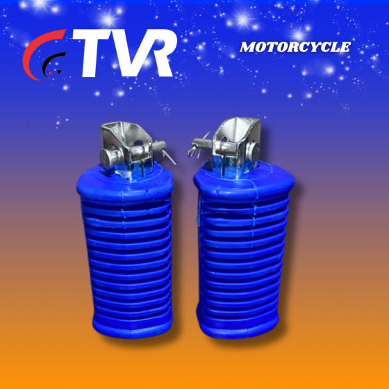 CAUCHO ESTRIBO DELANT. GN125 AZUL PAR (TVR) (3393-121)