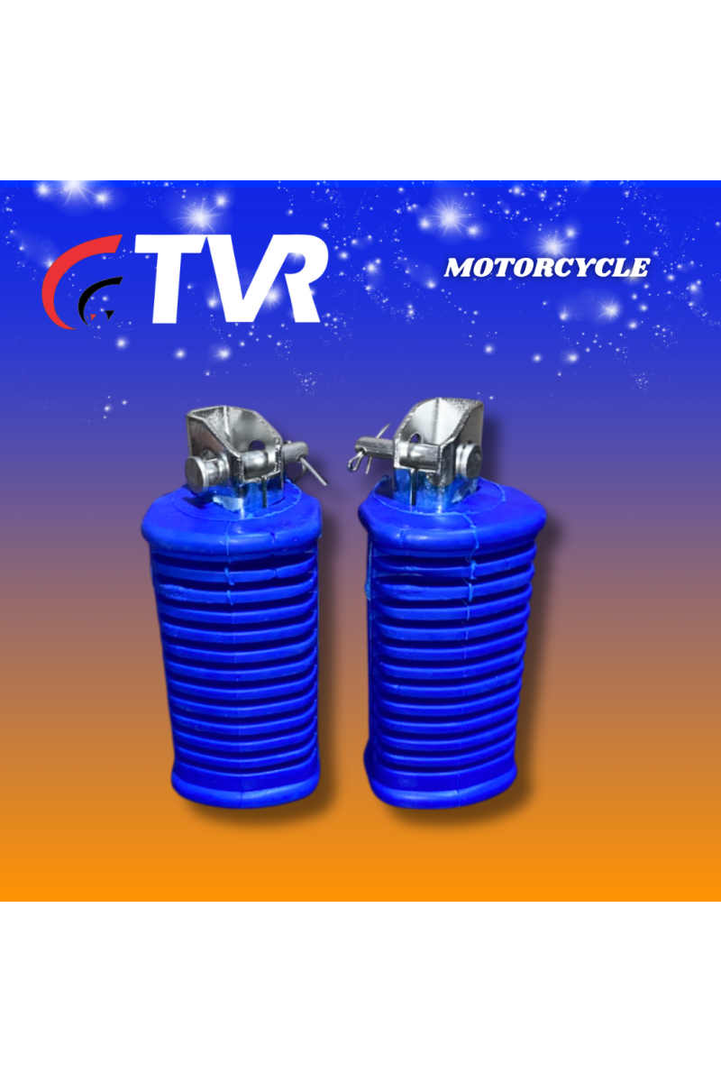 CAUCHO ESTRIBO DELANT. GN125 AZUL PAR (TVR) (3393-121)