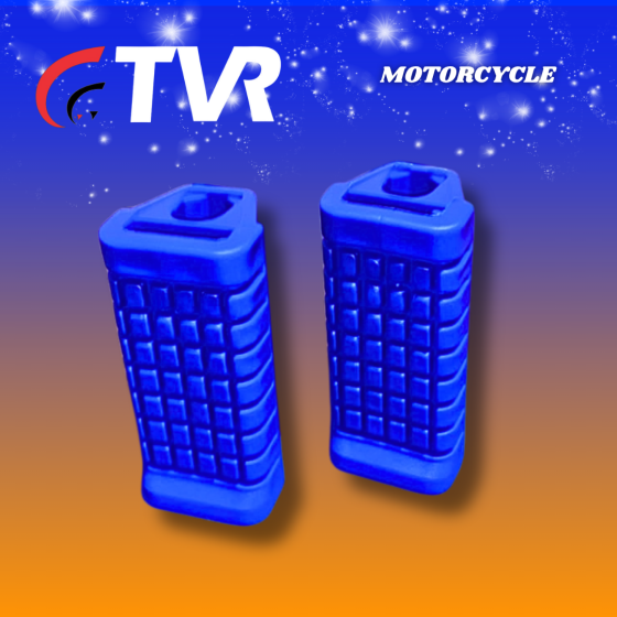 CAUCHO ESTRIBO DELANT. WY125 AZUL PAR (TVR) (3393-118)