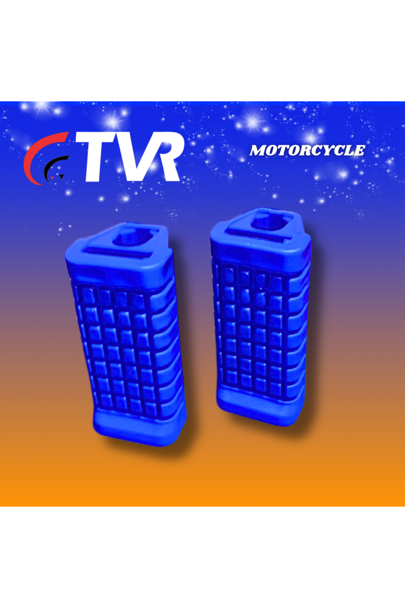 CAUCHO ESTRIBO DELANT. WY125 AZUL PAR (TVR) (3393-118)