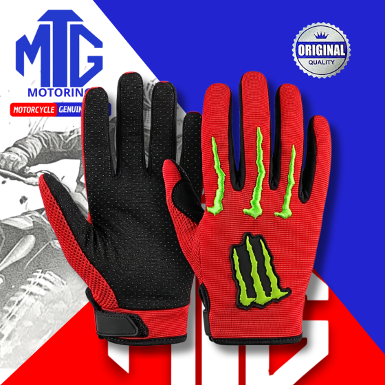 GUANTES LARGO MONSTER CE-08 AZUL/NEGRO/ROJO T./M-L-XL (MTG)