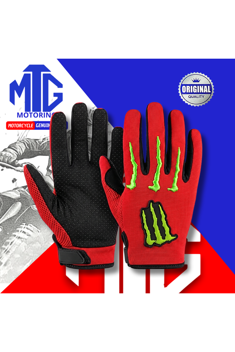 GUANTES LARGO MONSTER CE-08 AZUL/NEGRO/ROJO T./M-L-XL (MTG)