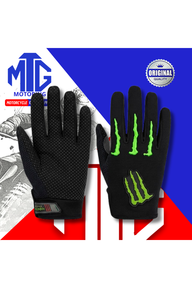 GUANTES LARGO MONSTER CE-08 AZUL/NEGRO/ROJO T./M-L-XL (MTG)