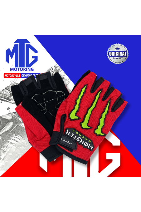 GUANTES CORTO MONSTER MG-03B AZUL/NEGRO/ROJO/VERDE T./M-L-XL-XXL (MTG)