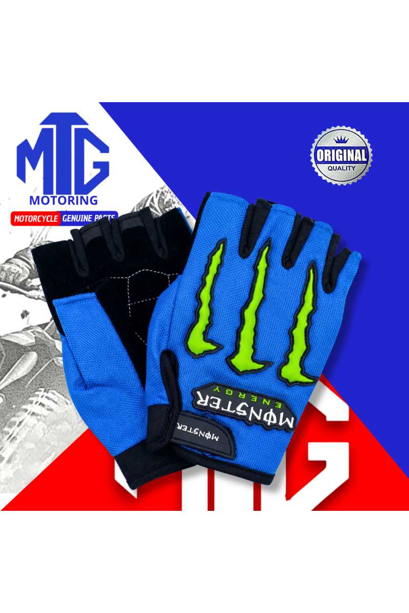 GUANTES CORTO MONSTER MG-03B AZUL/NEGRO/ROJO/VERDE T./M-L-XL-XXL (MTG)