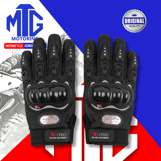 GUANTES C/PROTECCION Y008-3 RACING EQUIPMENT C/NEGRO TALLA L/XL (MTG)