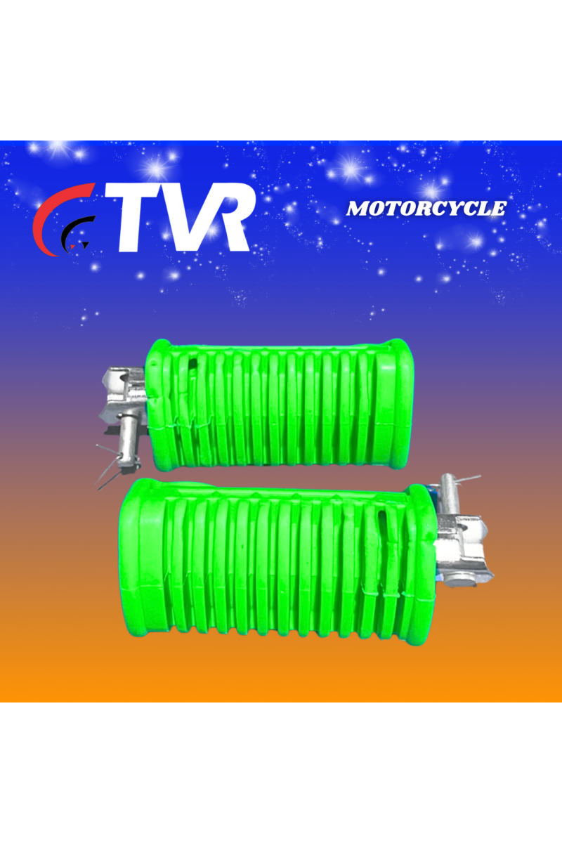 CAUCHO ESTRIBO DELANT. GN125 VERDE PAR (TVR) (3393-122)