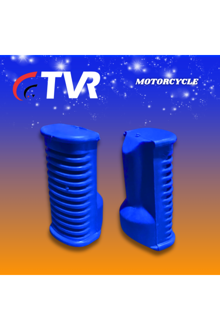 CAUCHO ESTRIBO DELANT. AX100 AZUL PAR (TVR) (3393-124)
